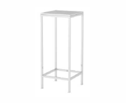 Steh / Hochtisch "New York White" 45x45x110 weiße Platte